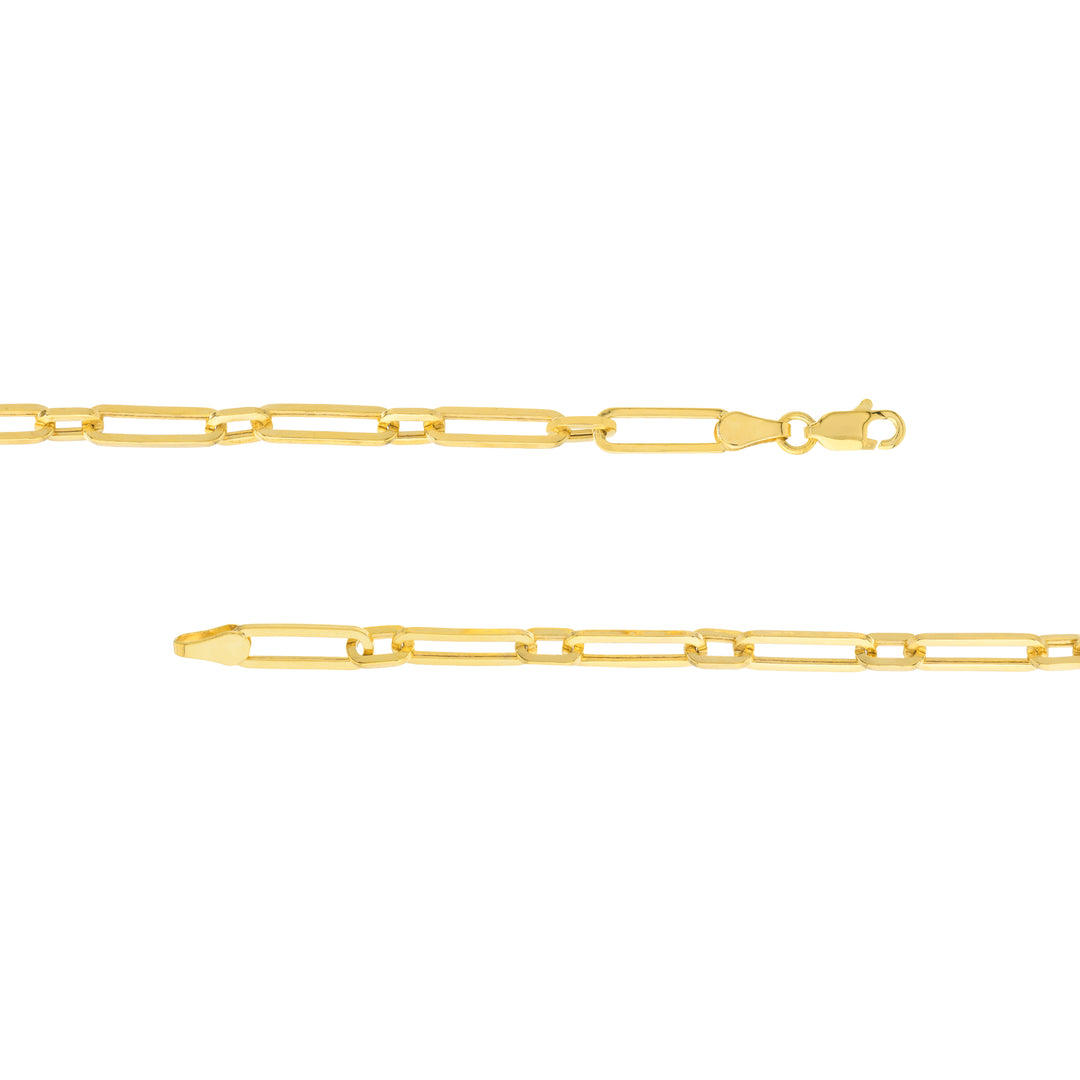 Hollow 1+1 Paper Clip Chain with Lobster Lock