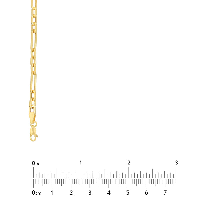 Hollow 3+1 Paper Clip Chain with Lobster Lock