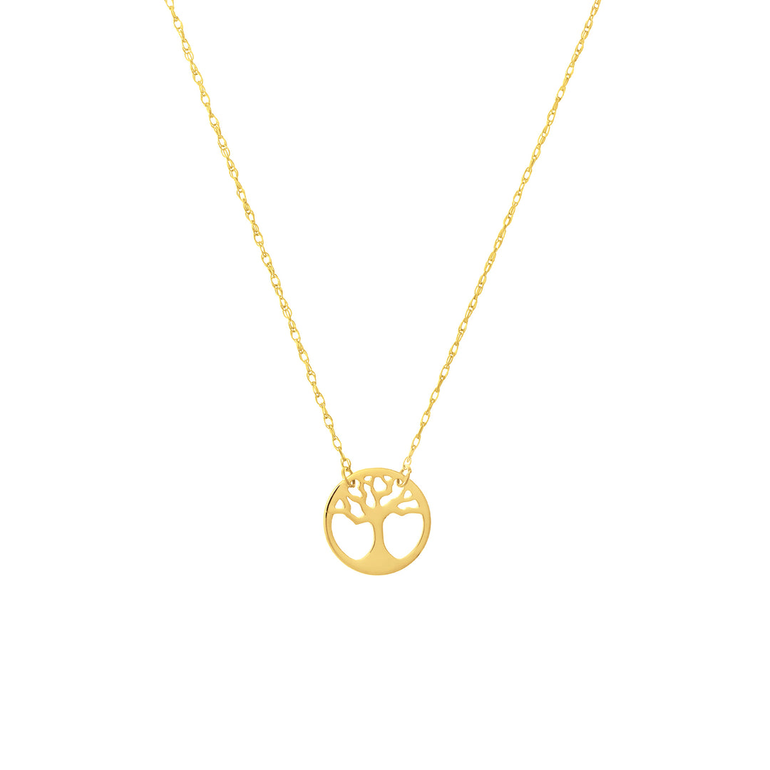 So You Cutout Tree of Life Disc Adj Necklace
