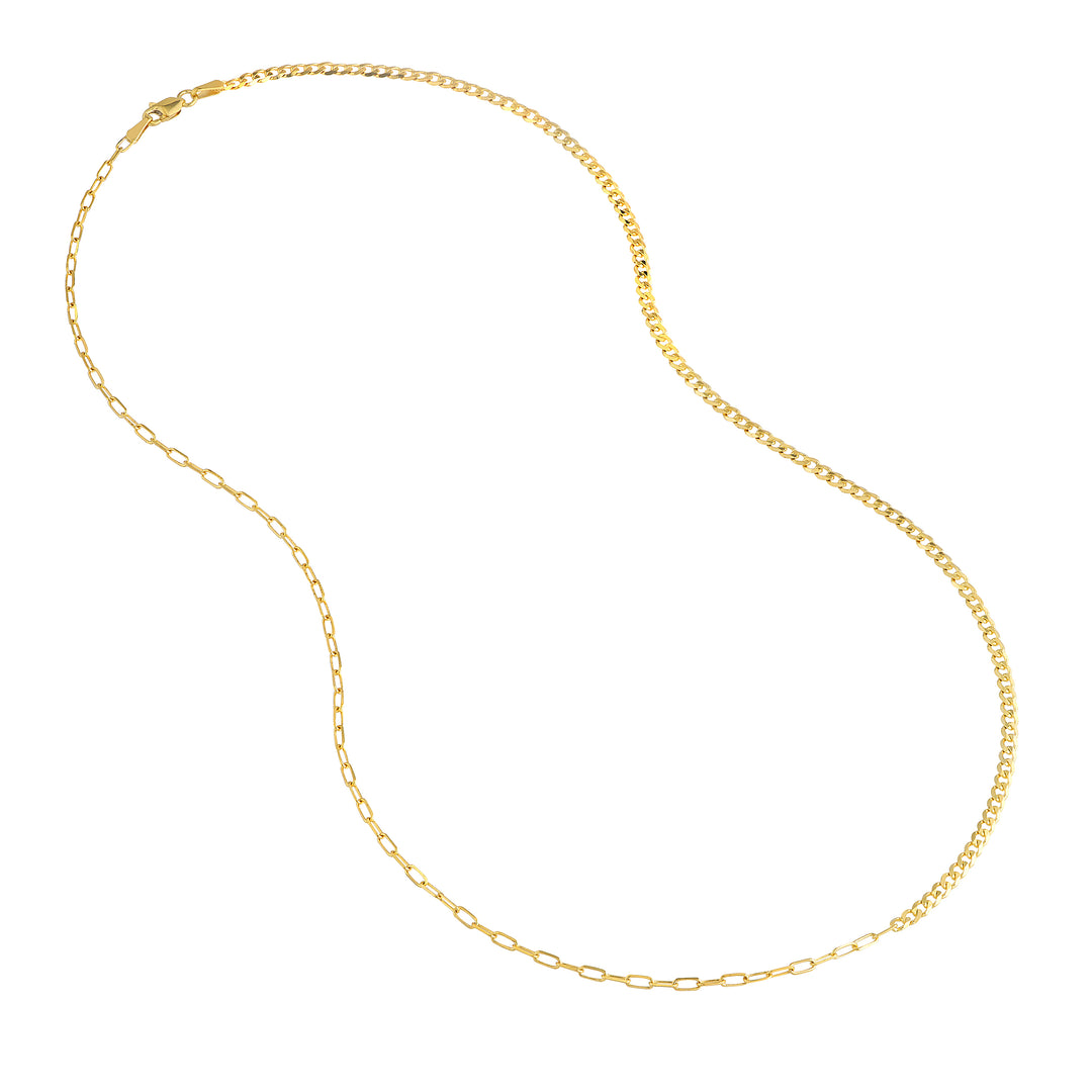 50/50 Paper Clip + Curb Chain