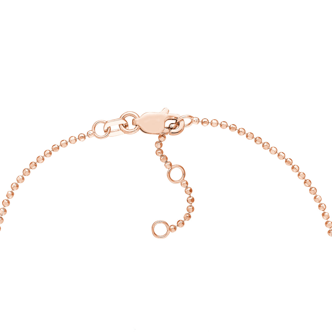 Adjustable Diamond Cut Beaded Chain Bracelet