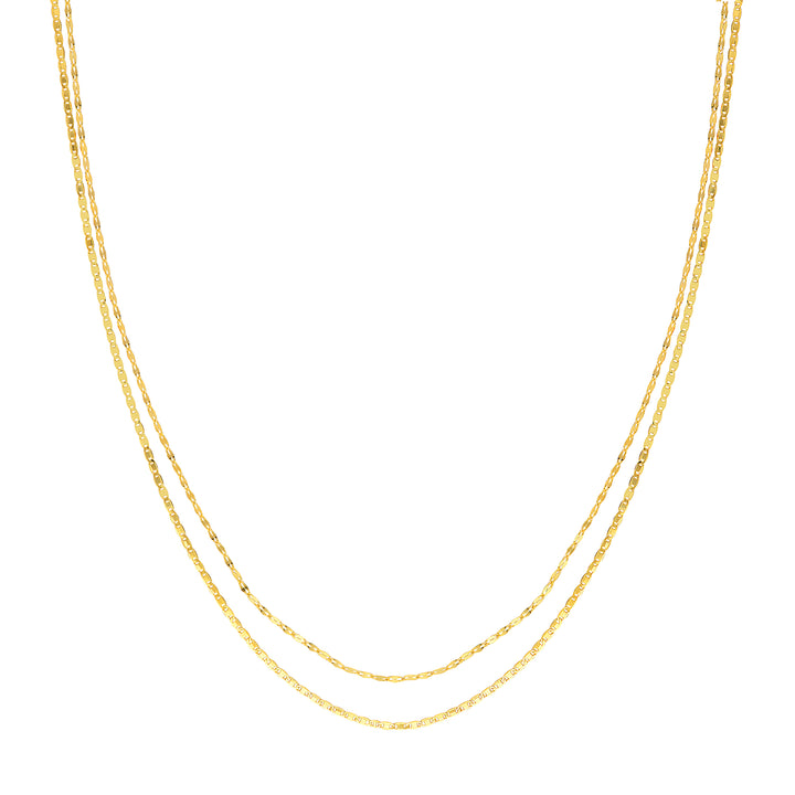 Valentino and Hammered Forzentina Layered Chain