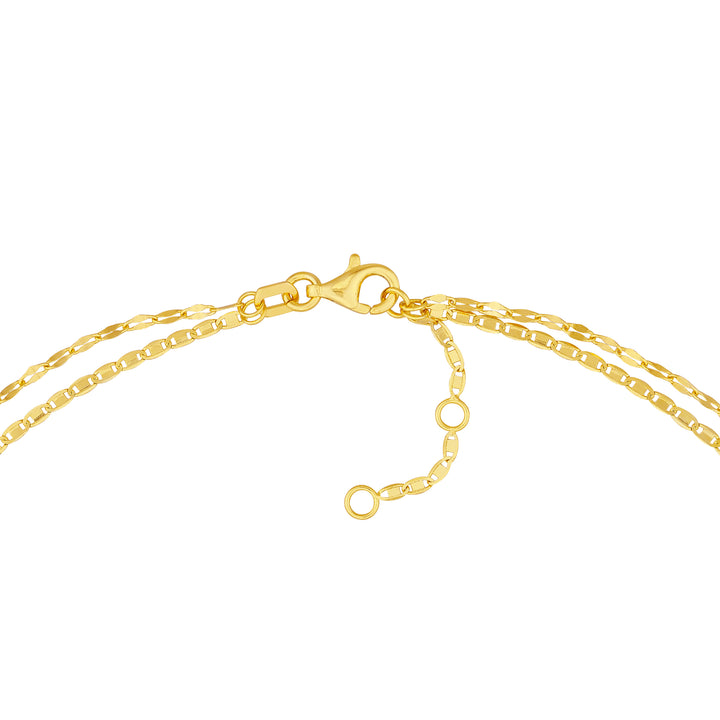 Valentino and Hammered Forzentina Layered Chain
