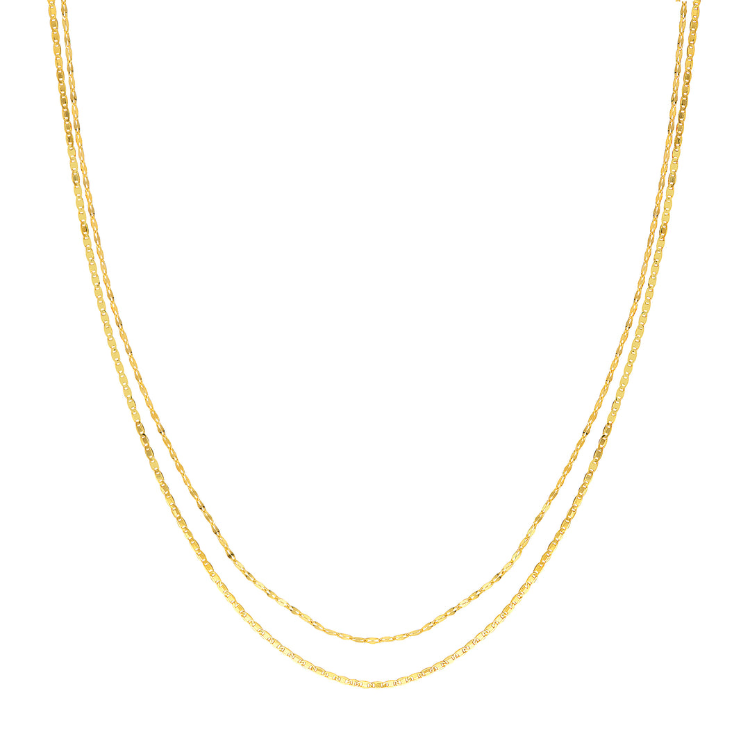 Valentino and Hammered Forzentina Layered Chain