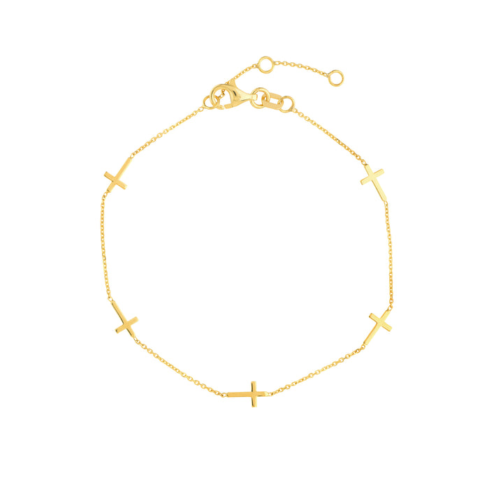 Adjustable Mini Cross Stations Bracelet