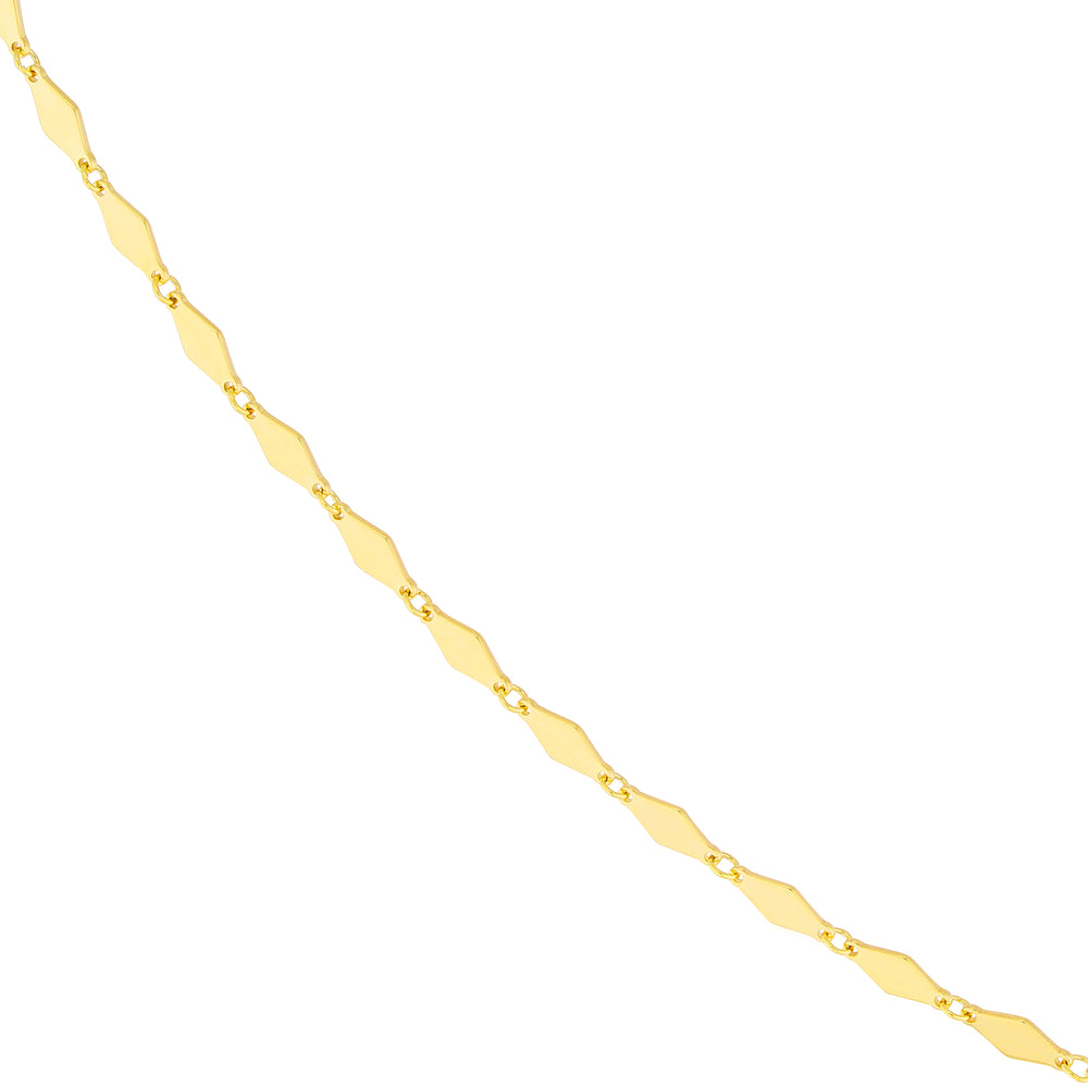 Diamond-Shaped Flat Link Chain