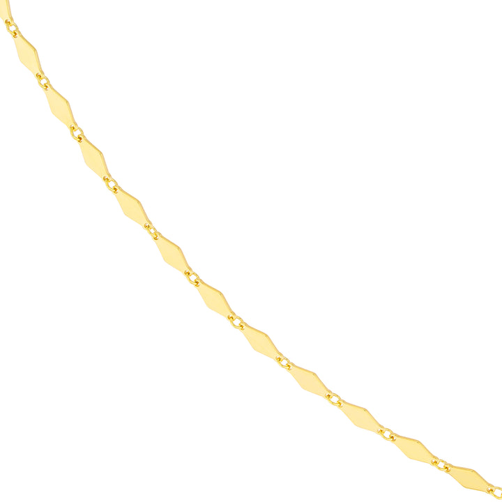 Diamond-Shaped Flat Link Chain