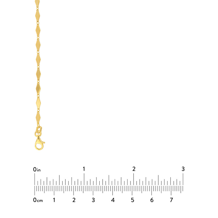 Diamond-Shaped Flat Link Chain