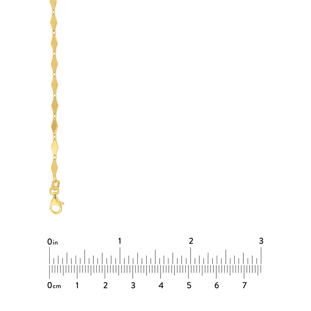 Diamond-Shaped Flat Link Chain