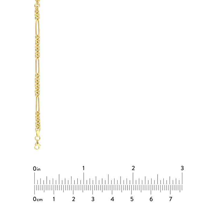 7+1 Round Paper Clip Chain with Pear Lock