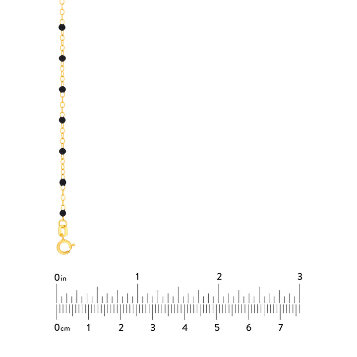 Black Enamel Bead Piatto Chain
