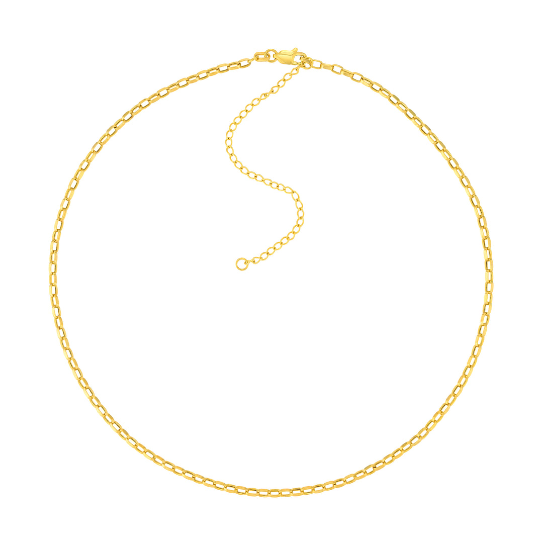 Mini Rectangular Link Choker Chain