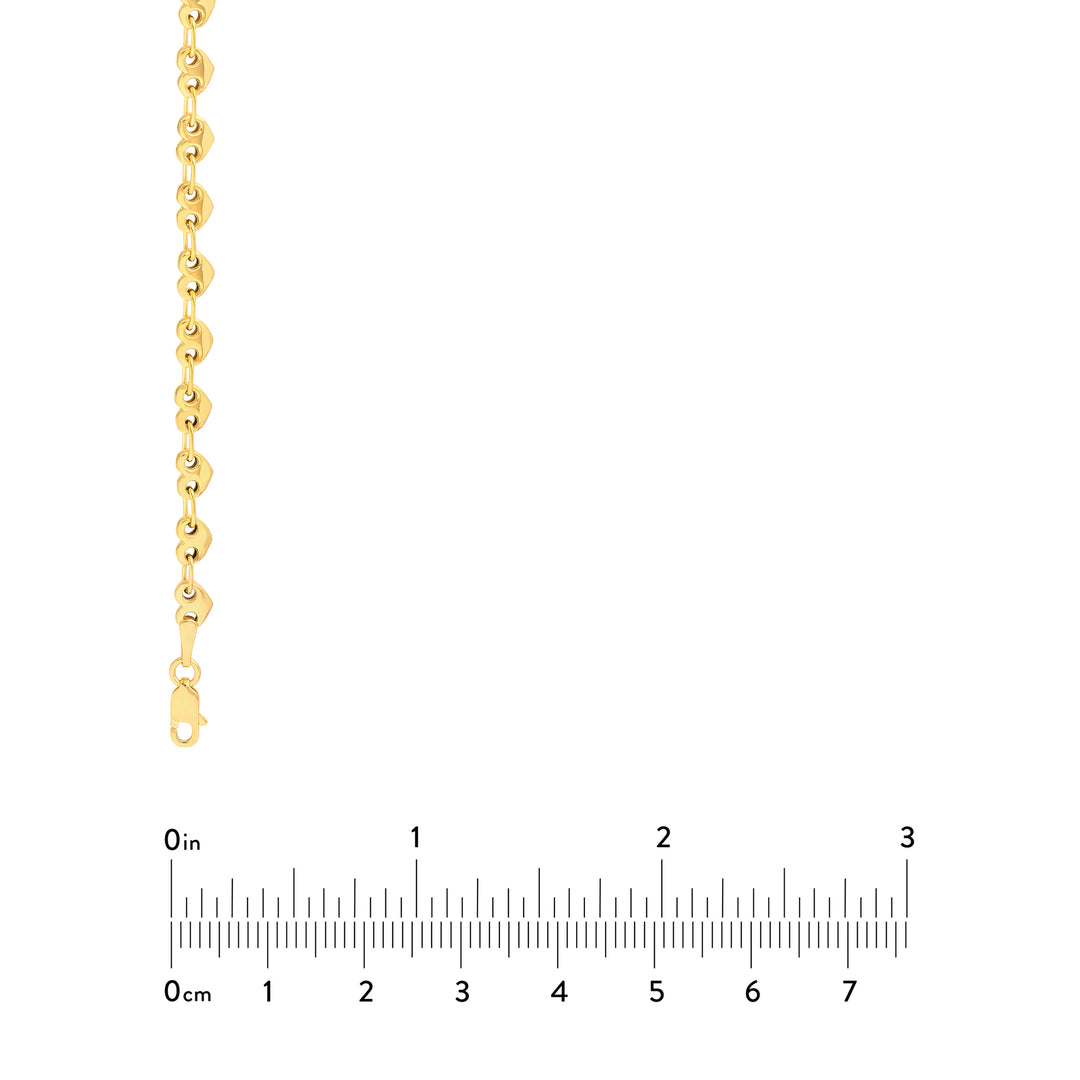Solid Small Heart Link Chain