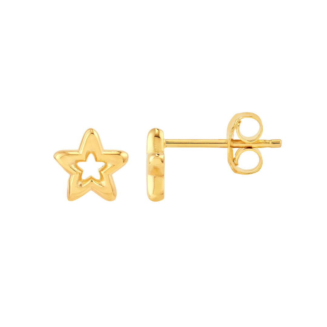 Open Star Stud Earrings
