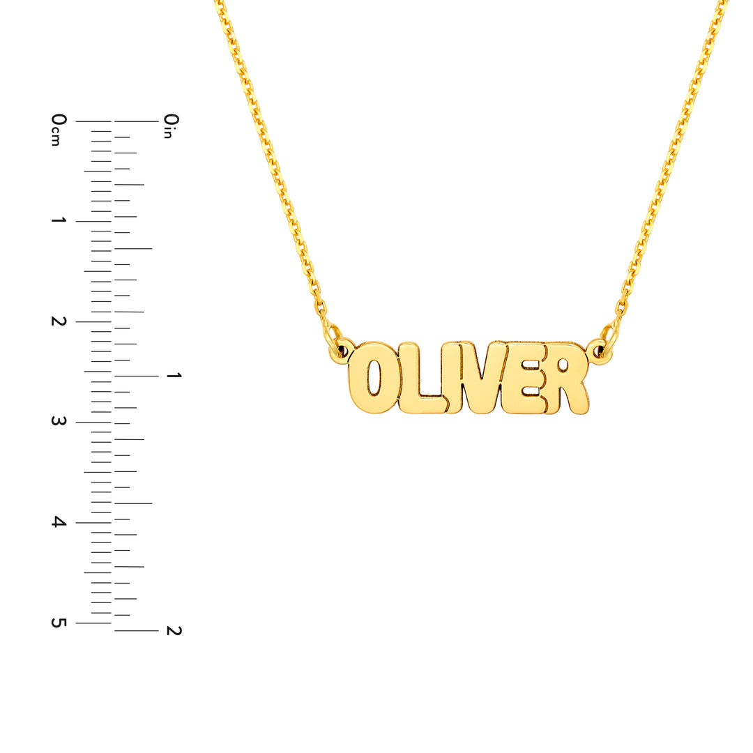 7mm Bubble 2.0 Nameplate Necklace