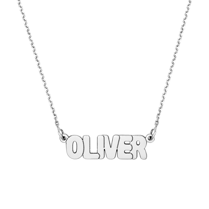 7mm Bubble 2.0 Nameplate Necklace