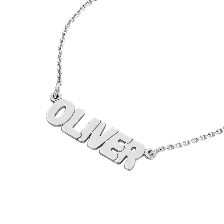 7mm Bubble 2.0 Nameplate Necklace