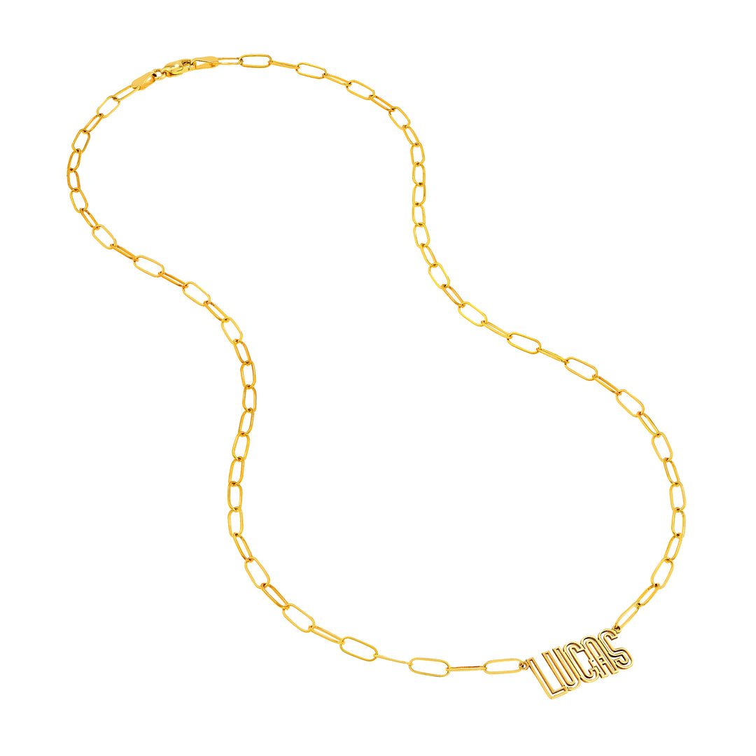 9mm Cut-Out Nameplate Necklace