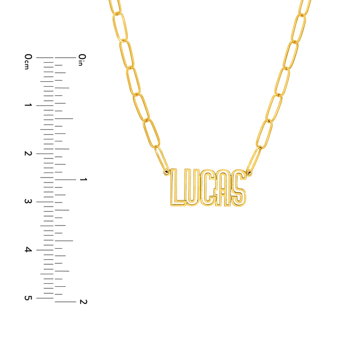 9mm Cut-Out Nameplate Necklace