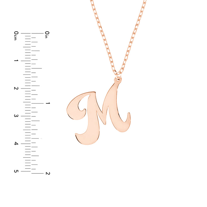 Cursive Tilted Initial Necklace