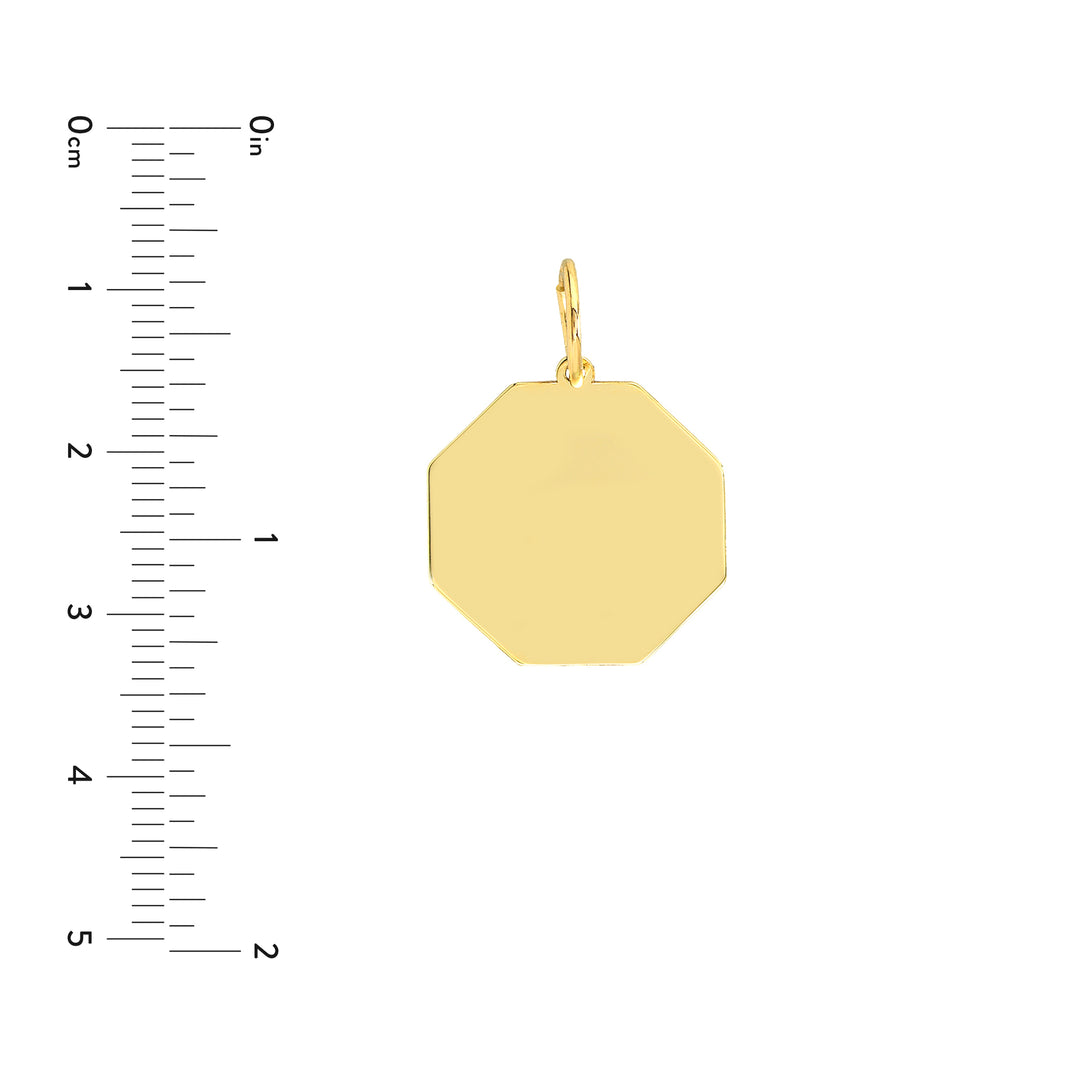 Octagon Engravable Charm
