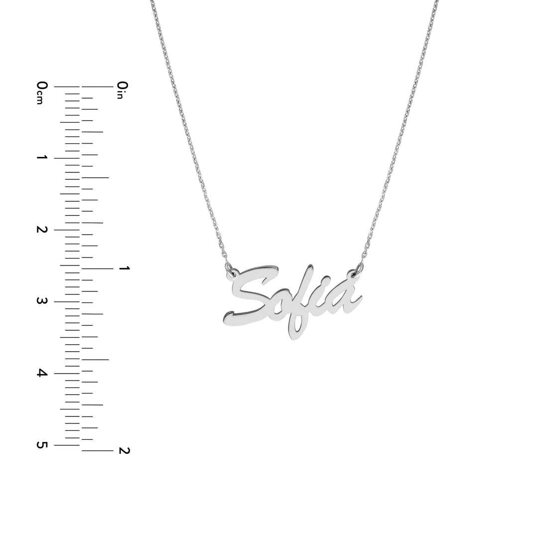 5mm Brush Font Nameplate Necklace