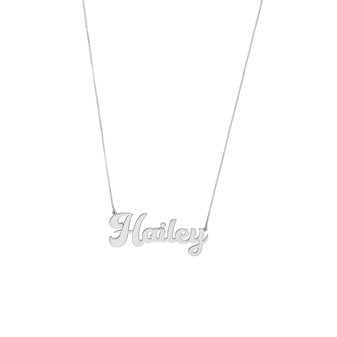 5mm Cursive Nameplate Necklace
