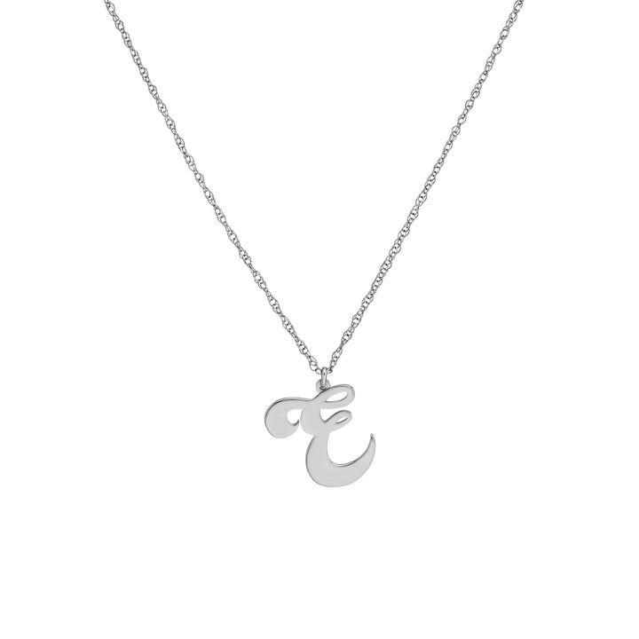 15mm Cursive Initial Pendant Necklace