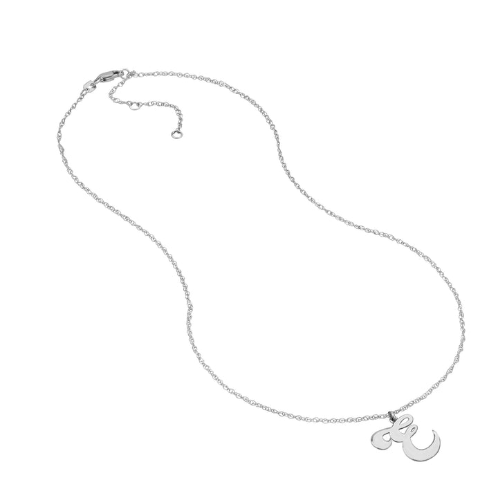 15mm Cursive Initial Pendant Necklace