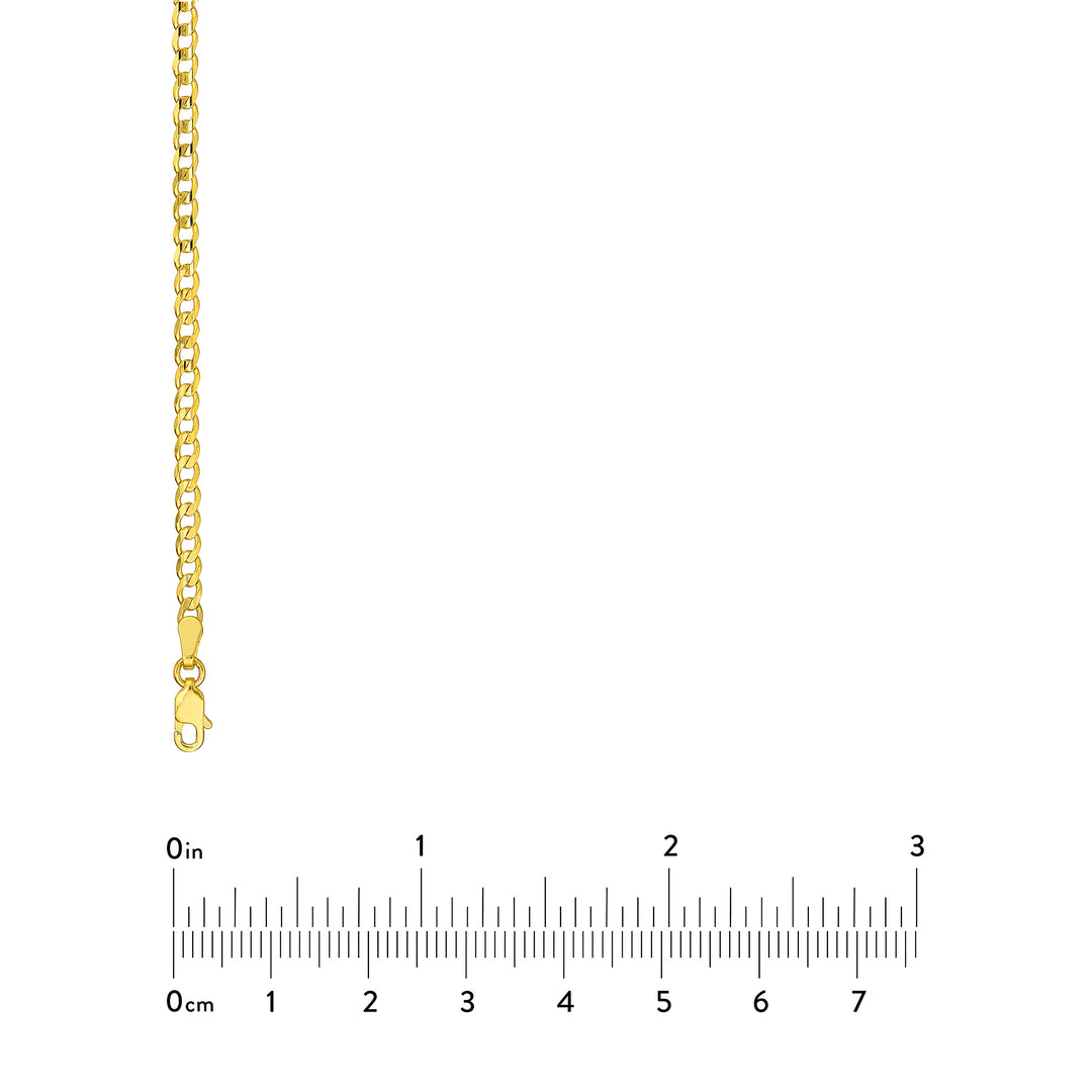 2.7mm Light Open Curb Chain with Lobster Lock