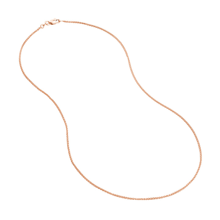 1.25mm Wheat Chain with Lobster Lock