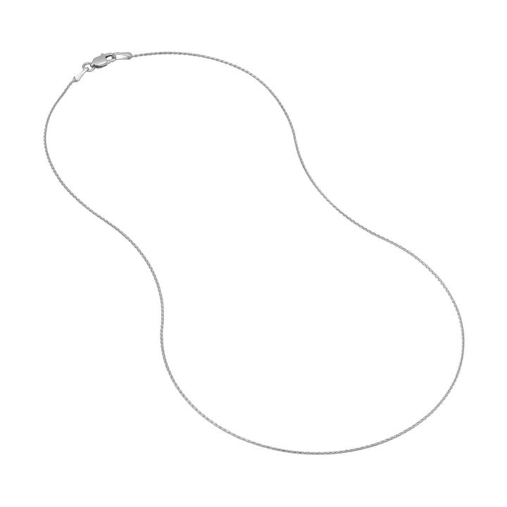 0.85mm D/C Round Wheat Chain with Lobster Lock