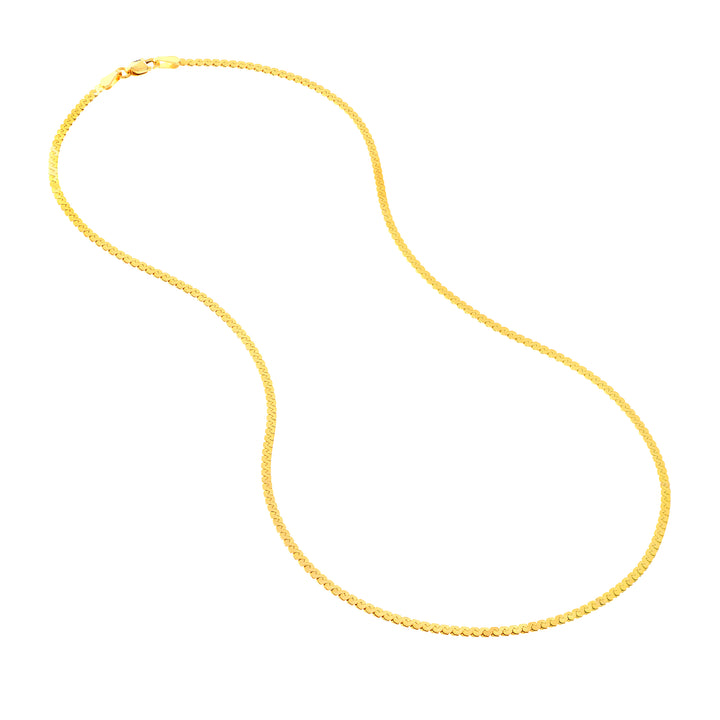 2.0mm Serpentine Chain with Lobster Lock