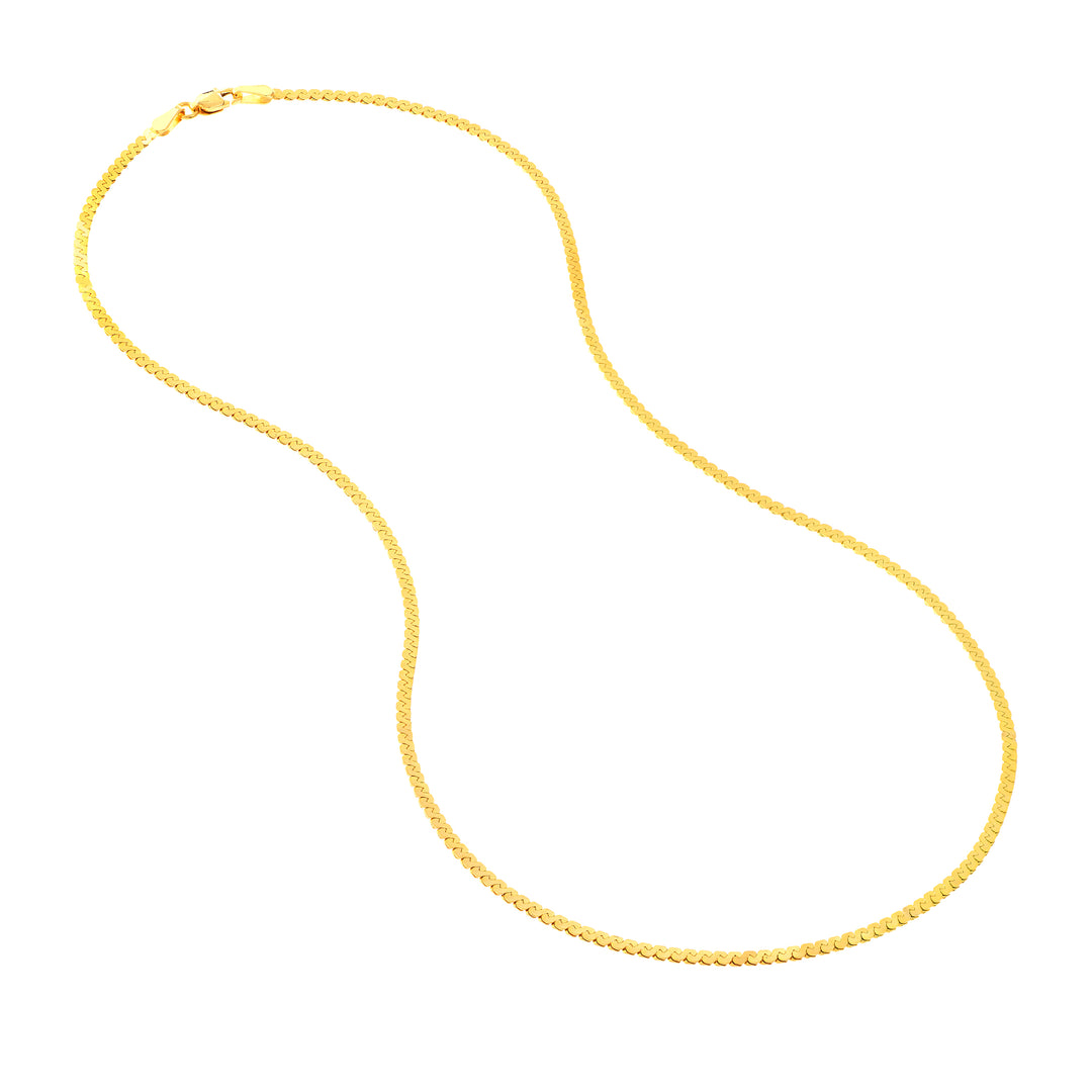 2.0mm Serpentine Chain with Lobster Lock