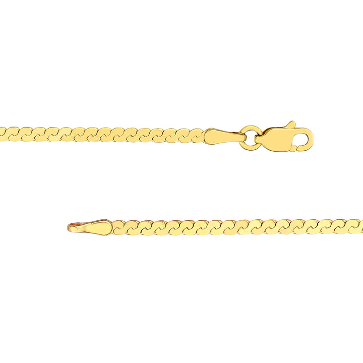2.0mm Serpentine Chain with Lobster Lock
