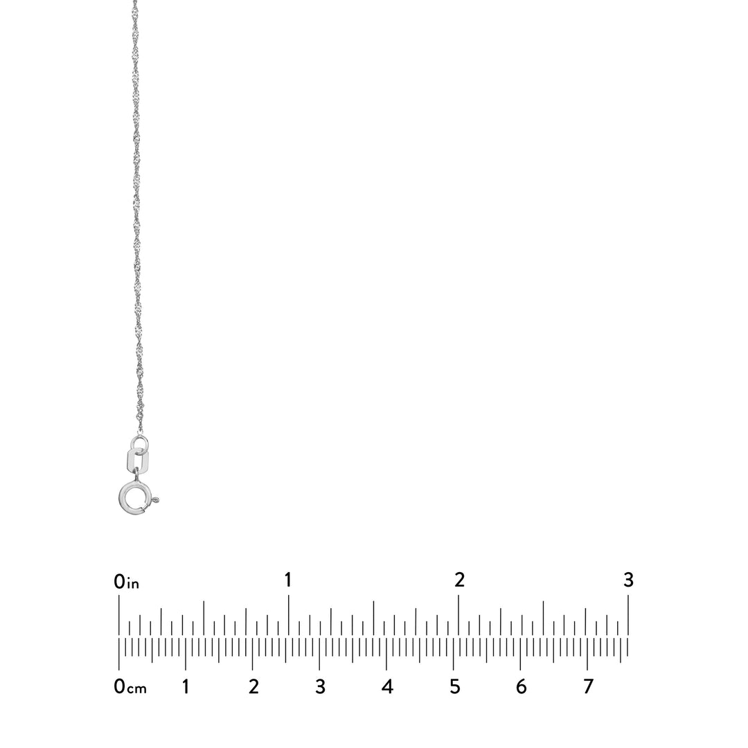 1mm Singapore Chain with Spring Ring