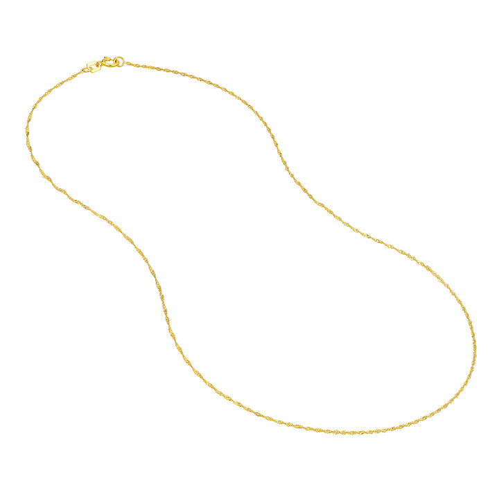 1mm Singapore Chain with Spring Ring