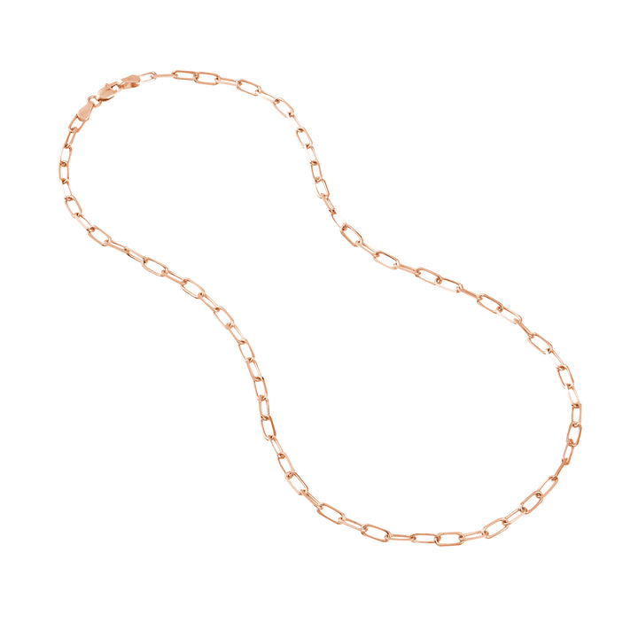3.1mm Paper Clip Chain with Lobster Lock