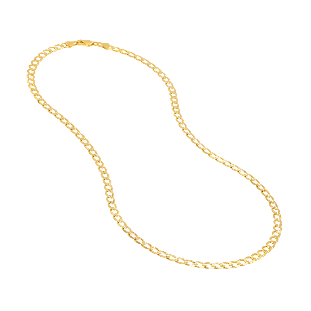 4.9mm Light Concave Curb Chain with Lob. Lock