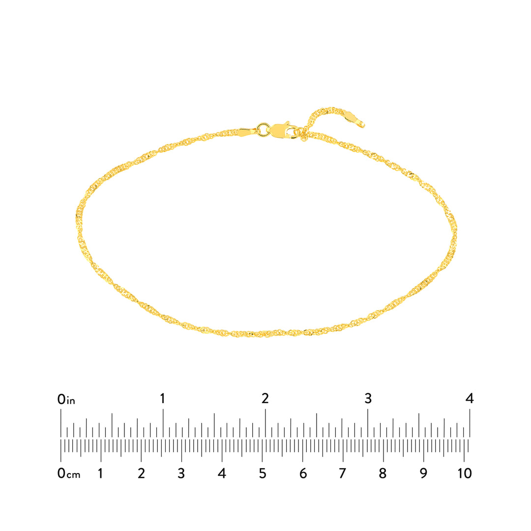 Singapore Chain Adjustable Anklet