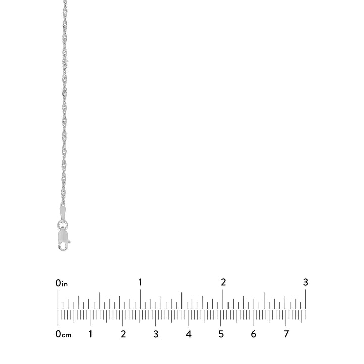 Sterling Silver 1.7mm Singapore Chain