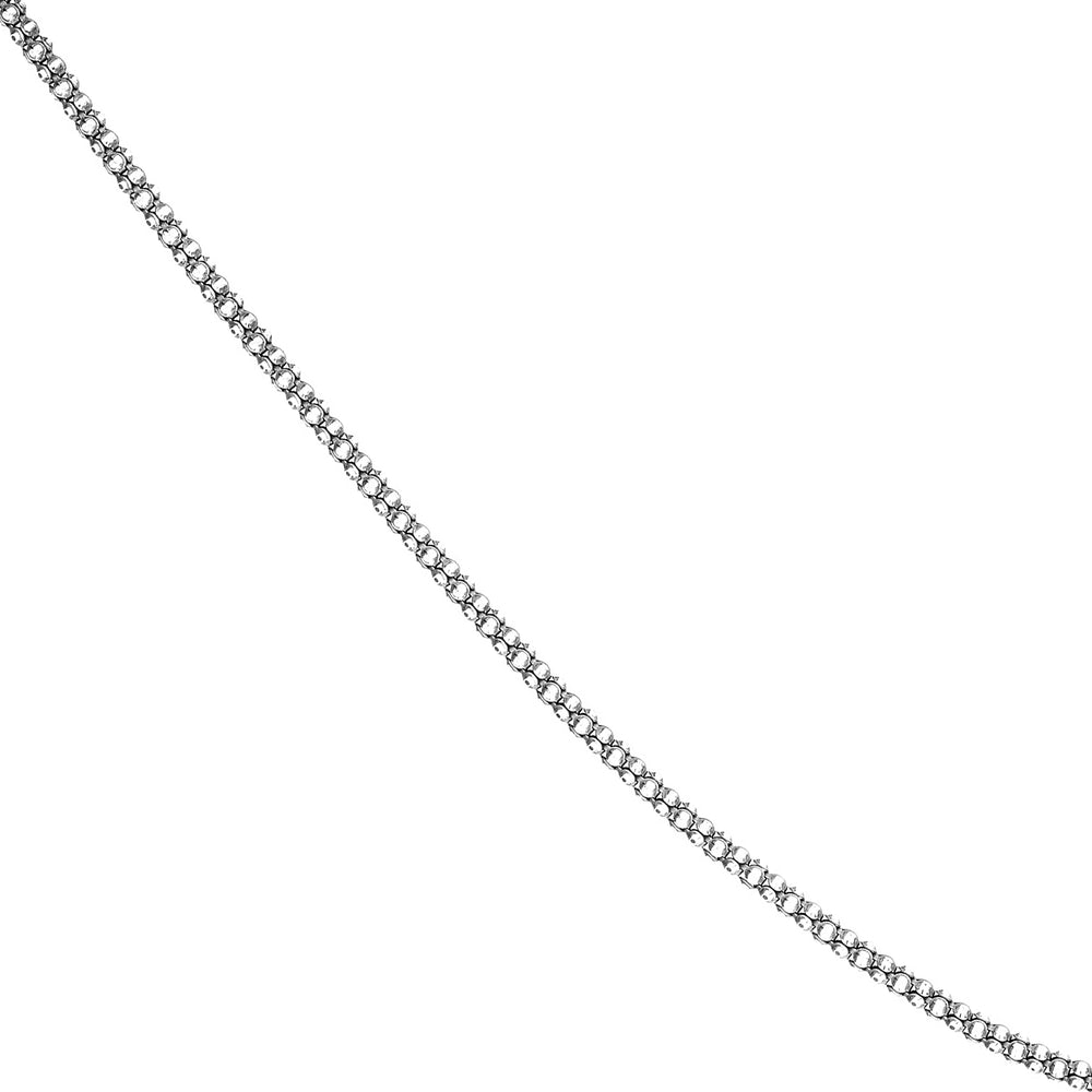 Sterling Silver 2.3mm Oxidized Popcorn Chain with Lobster Lo