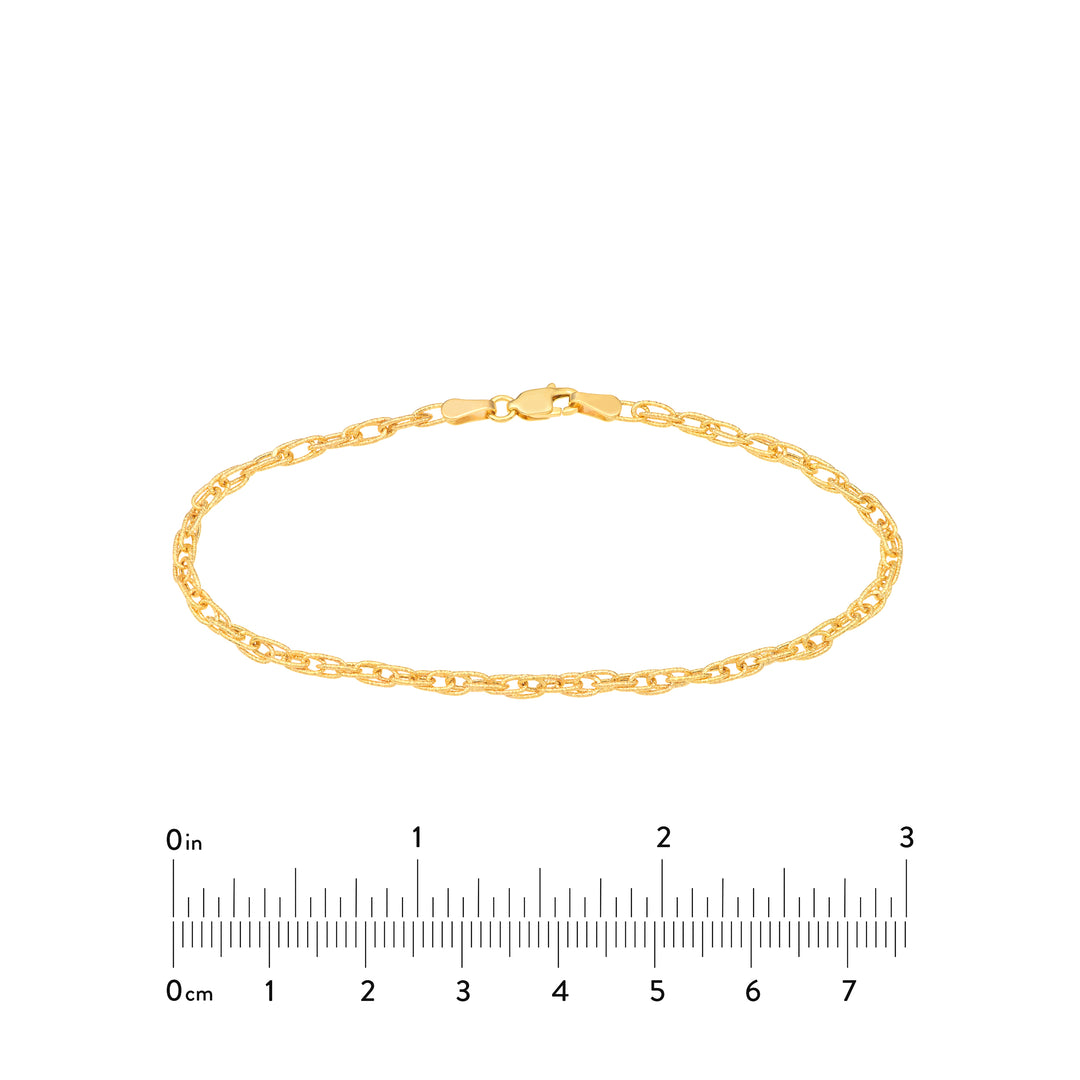 Textured Double Cable Chain Bracelet