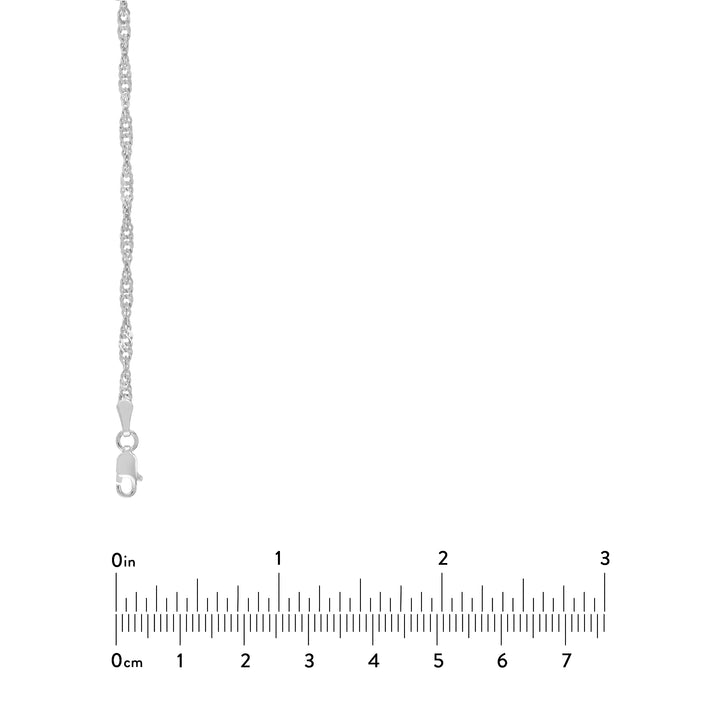 Sterling Silver 2.2mm Singapore Chain