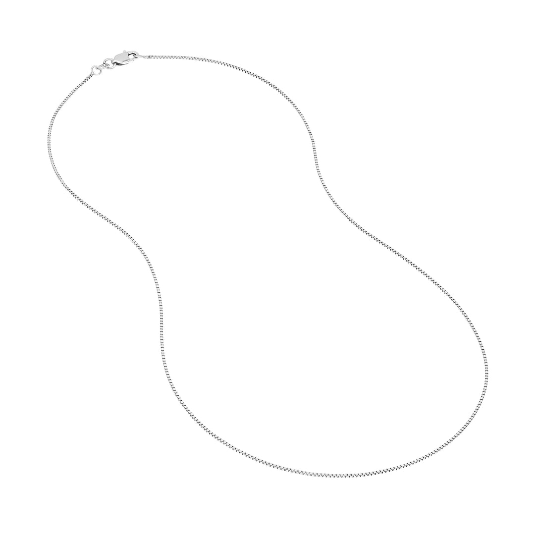 Sterling Silver 0.8mm Box Chain with Lobster Lock