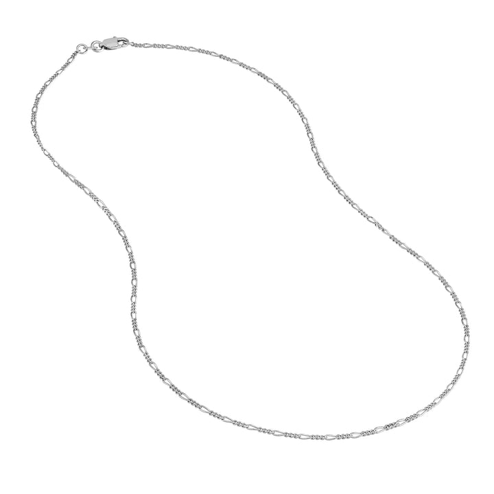 Sterling Silver 1.5mm Figaro Chain with Lobster Lock
