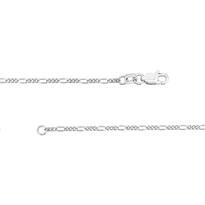 Sterling Silver 1.5mm Figaro Chain with Lobster Lock