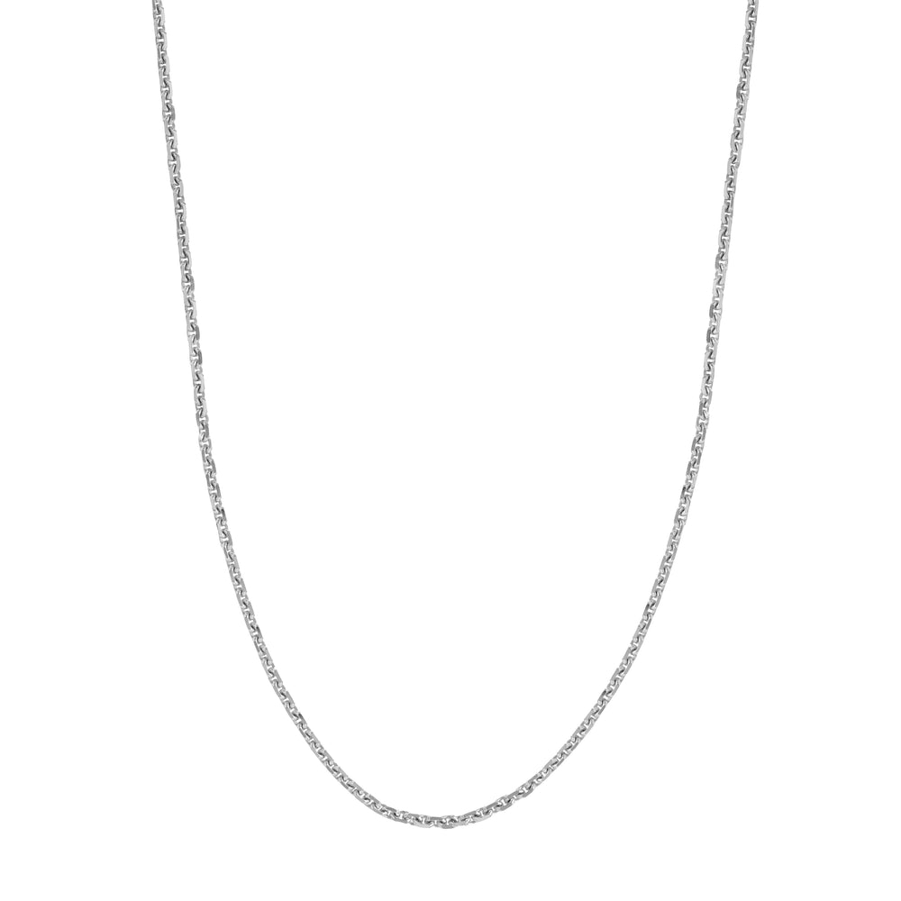 Sterling Silver 1.25mm D/C Cable Chain with Lobster Lock