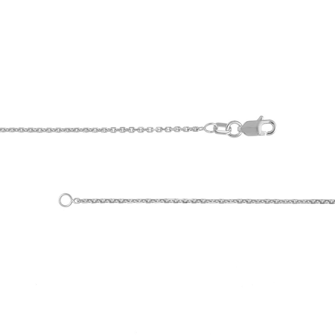 Sterling Silver 1.25mm D/C Cable Chain with Lobster Lock