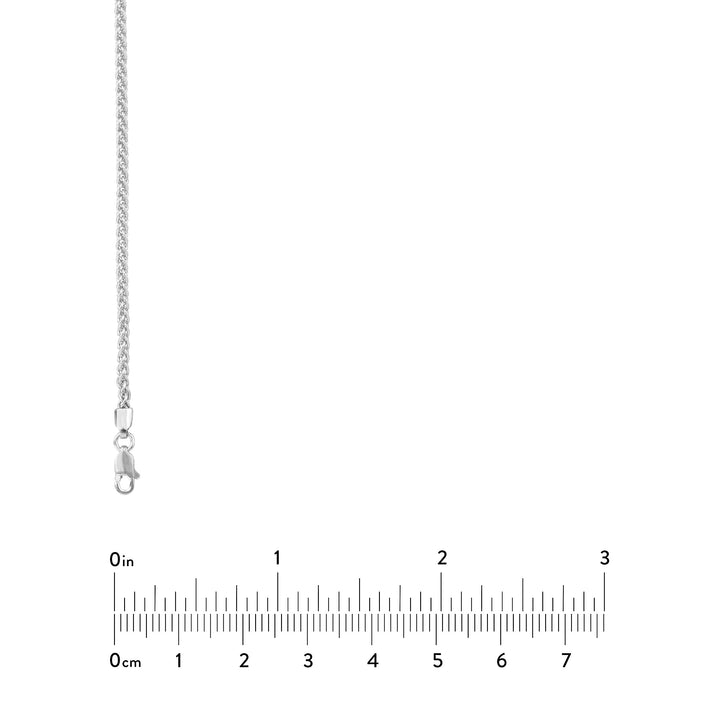 Sterling Silver 2.25mm Wheat Chain with Lobster Lock